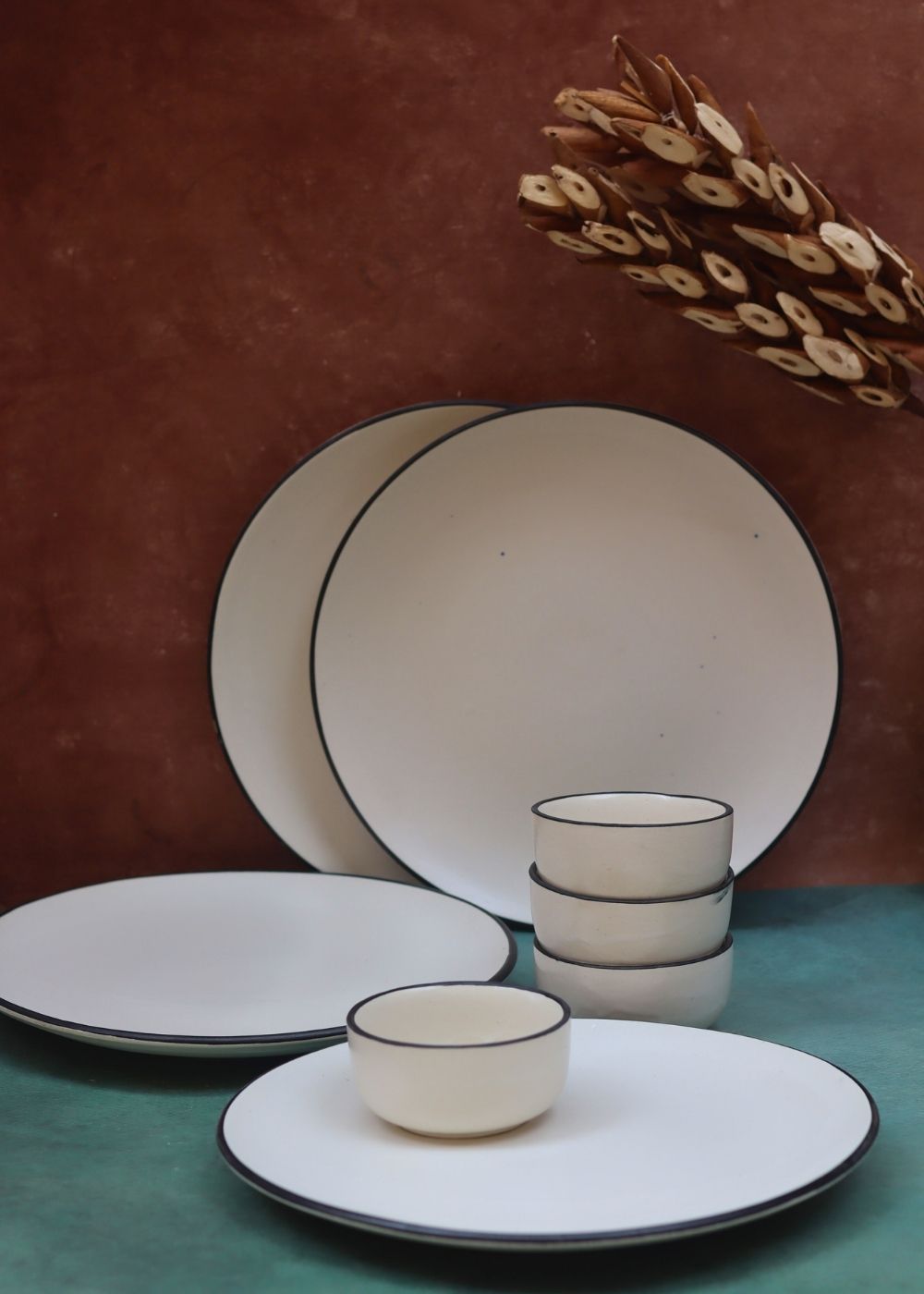 handmade Set of 8 - Basic White Dinner set