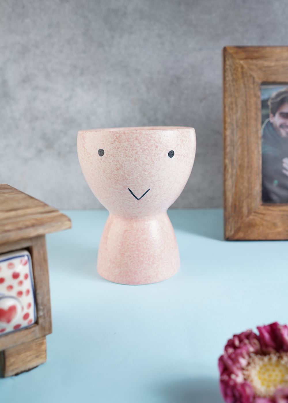 Handmade Smiley face Vase