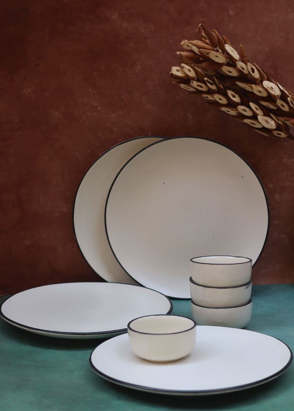 Set of 8 - Basic White Dinner set made by ceramic