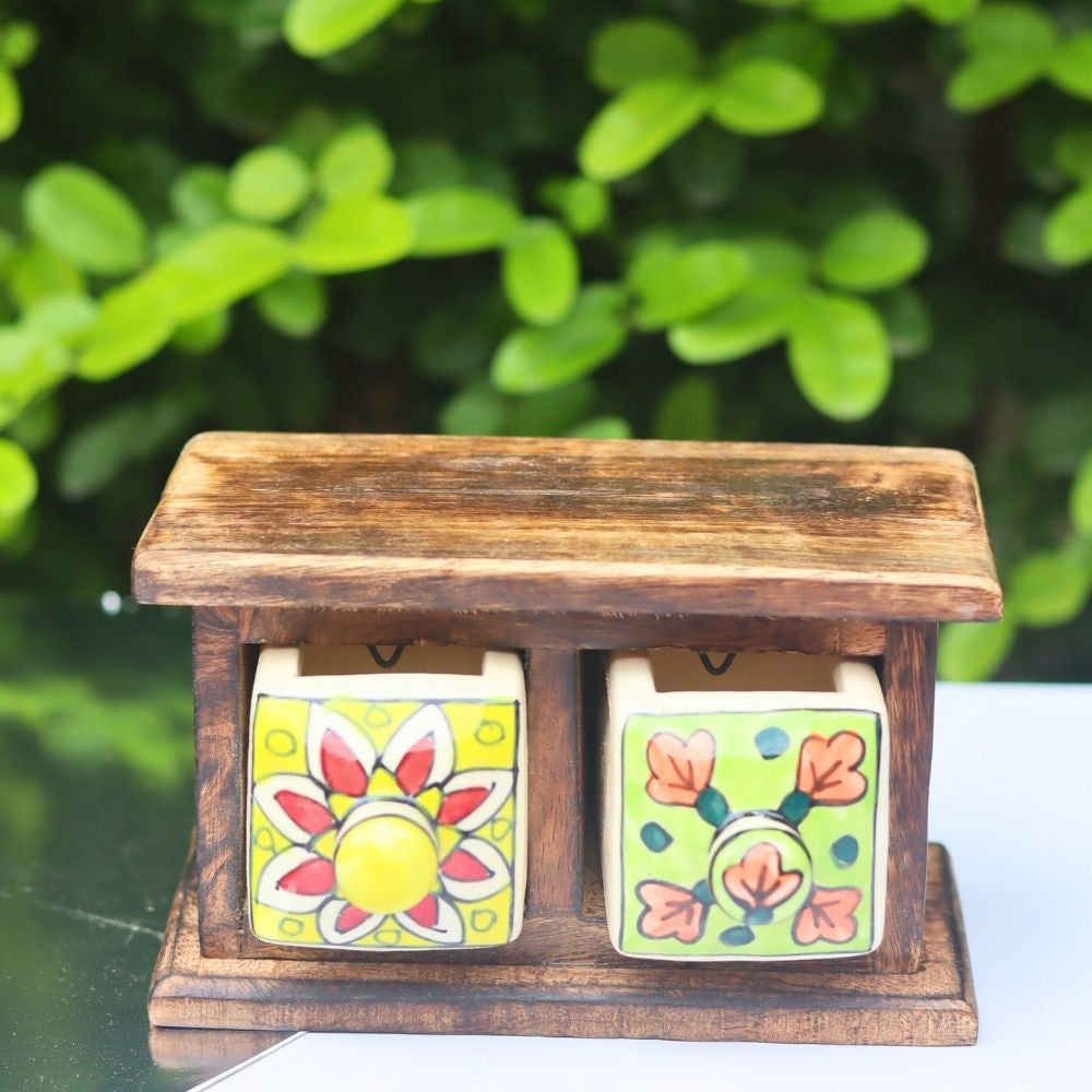 Wooden Decor Drawer – Handpainted Bloom made by wooden