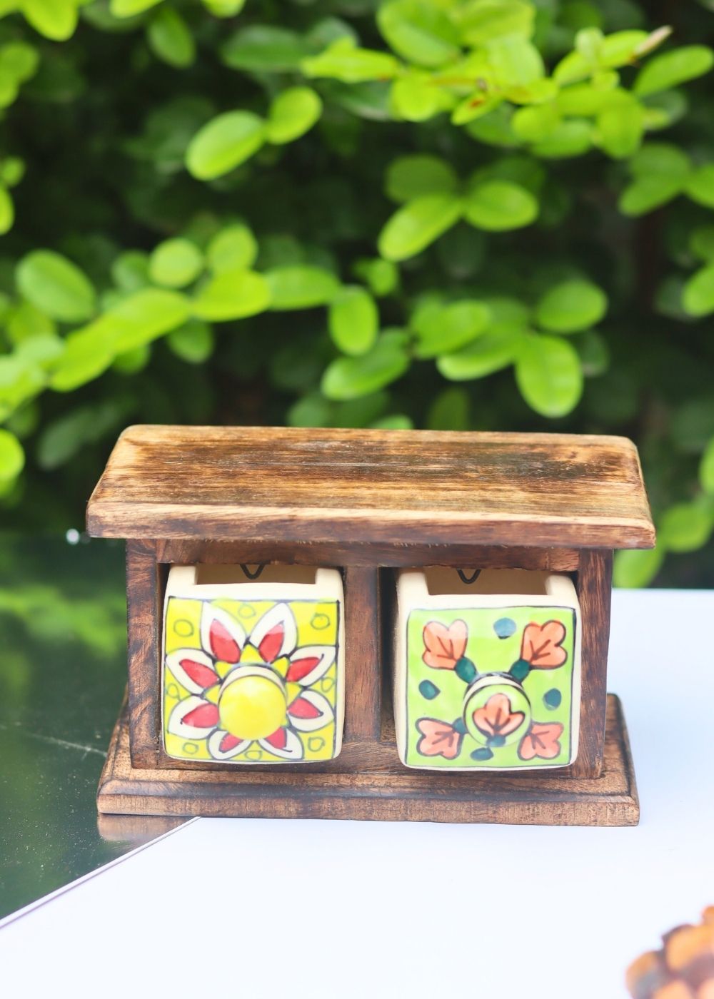 Wooden Decor Drawer – Handpainted Bloom made by wooden