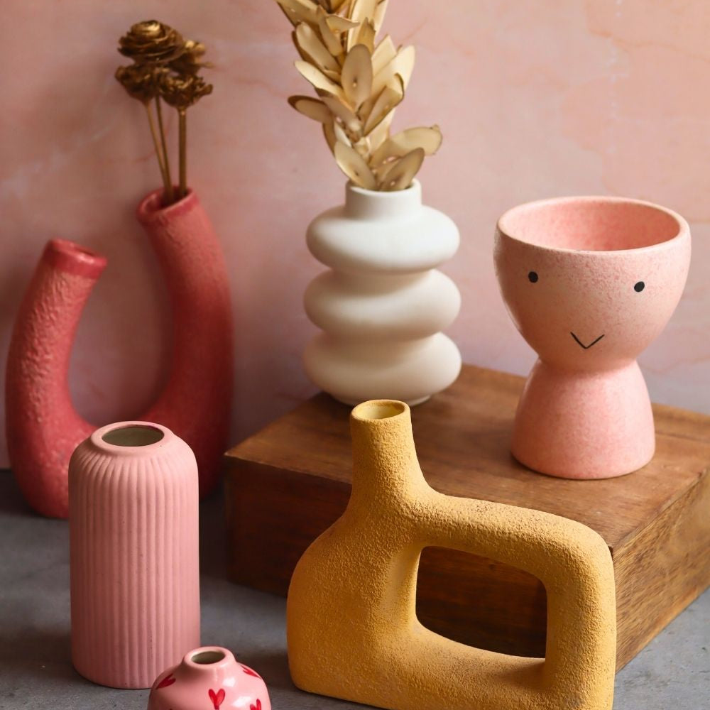 Handmade Set of 6 Blossom Bliss Vases (for the price of 5)