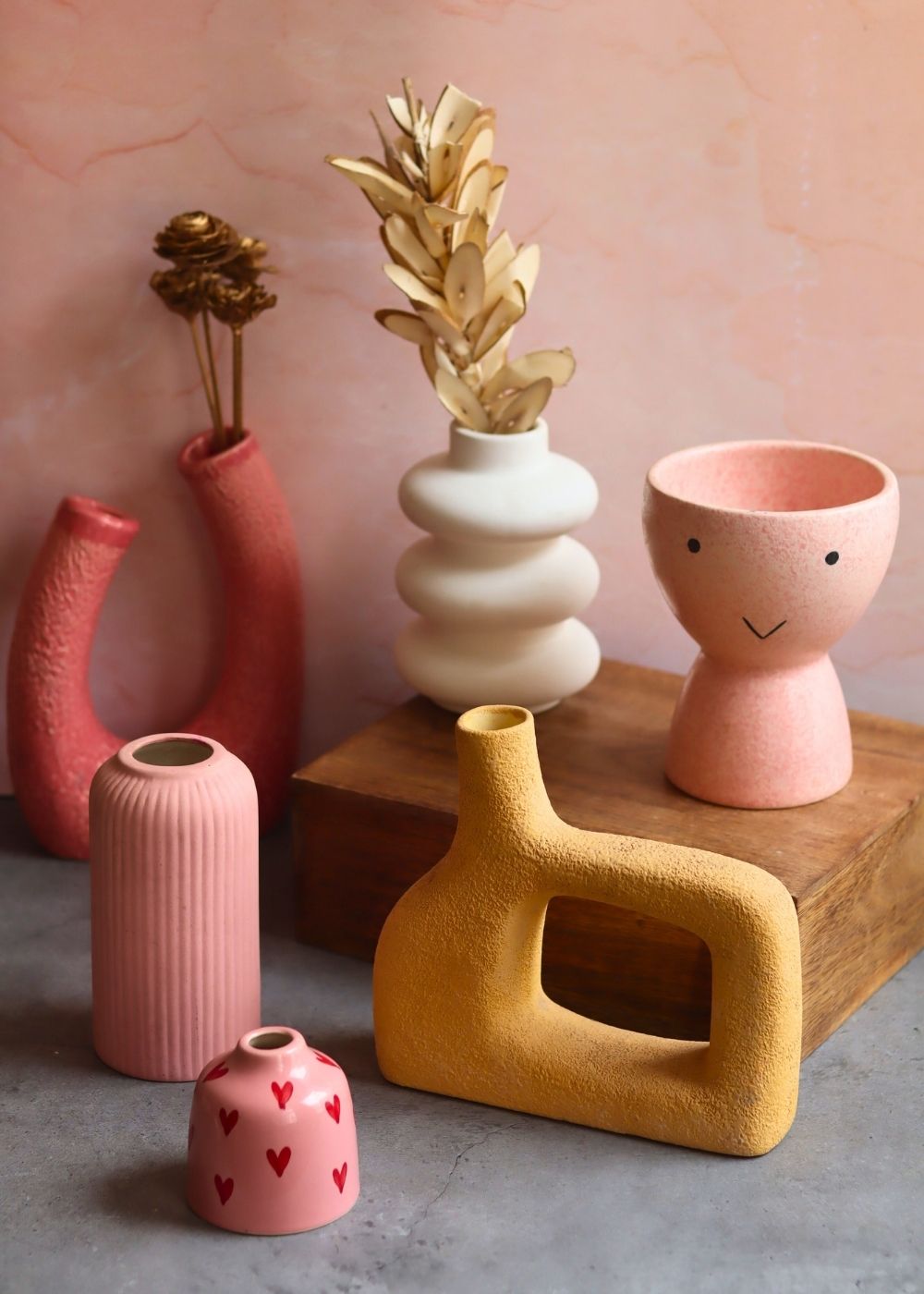 Handmade Set of 6 Blossom Bliss Vases (for the price of 5)