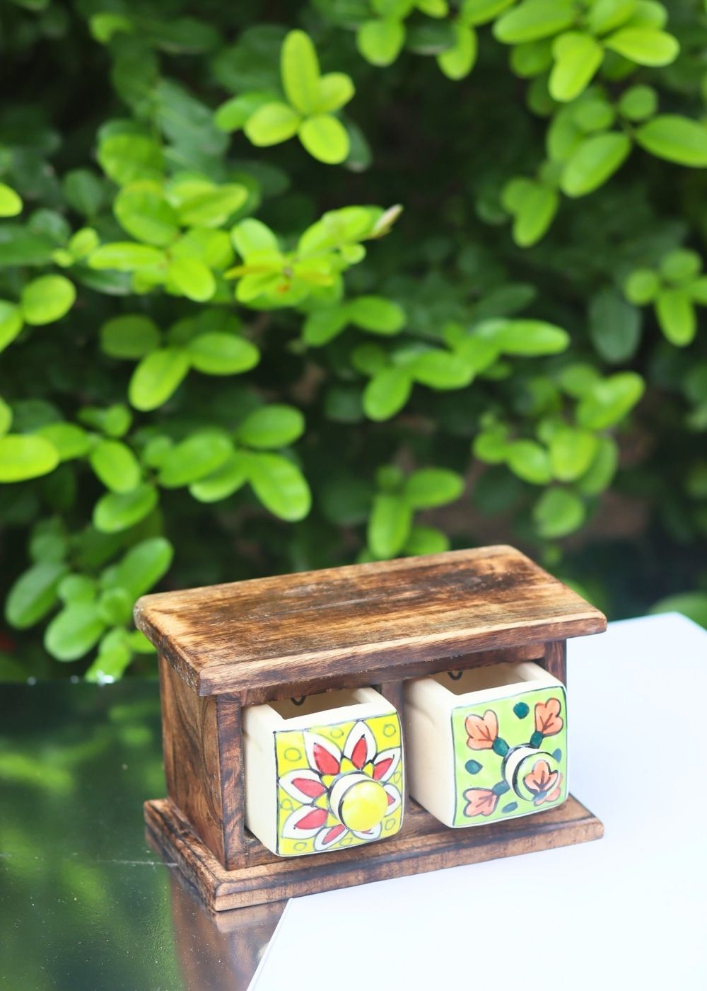Wooden Decor Drawer – Handpainted Bloom with premium quality material