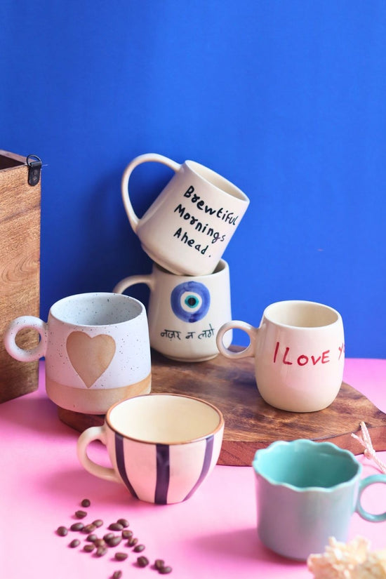 Set of 6 Morning Bliss Mugs (for the price of 5) with premium quality material