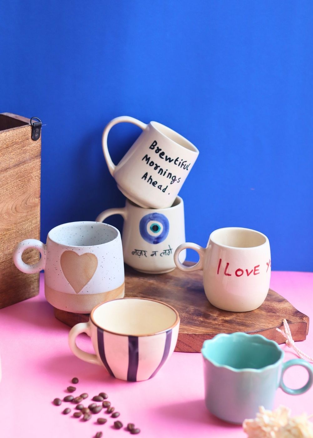 Set of 6 Morning Bliss Mugs (for the price of 5) with premium quality material