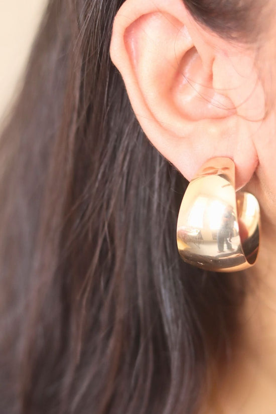 Gold Crest Hoops handmade in India