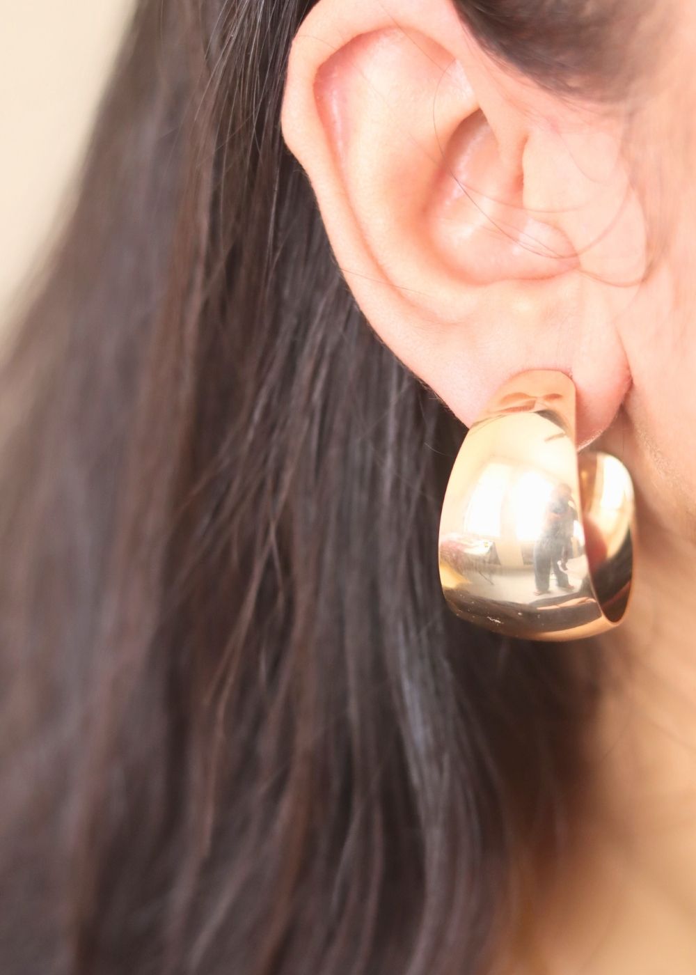 Gold Crest Hoops handmade in India