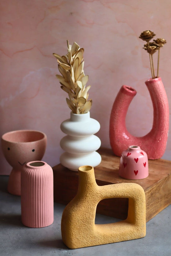Set of 6 Blossom Bliss Vases (for the price of 5) handmade in India