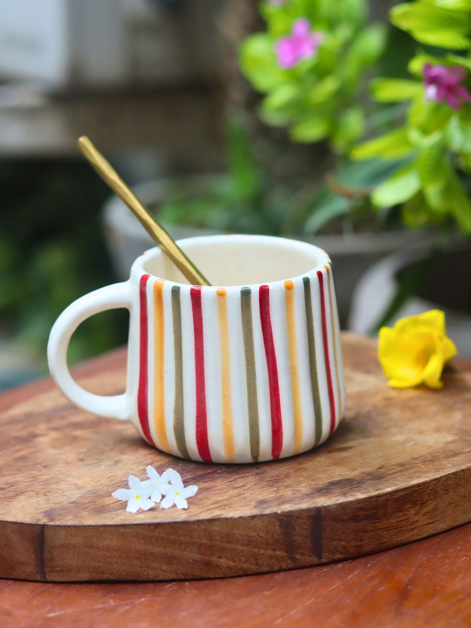 Rainbow Striped Mug with premium quality material