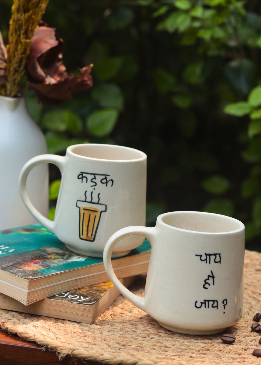 handmade Set of 2 - Kadak & Chai Ho Jaye Mug - The Chai Lover Edit