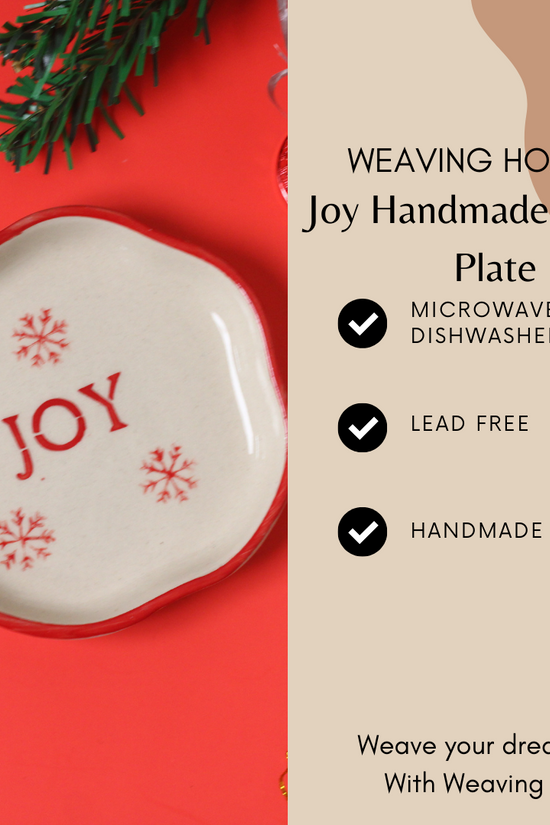 Joy handmade ceramic dessert plate significations