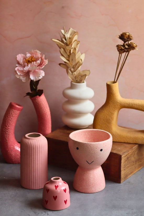 Set of 6 Blossom Bliss Vases (for the price of 5) made by ceramic