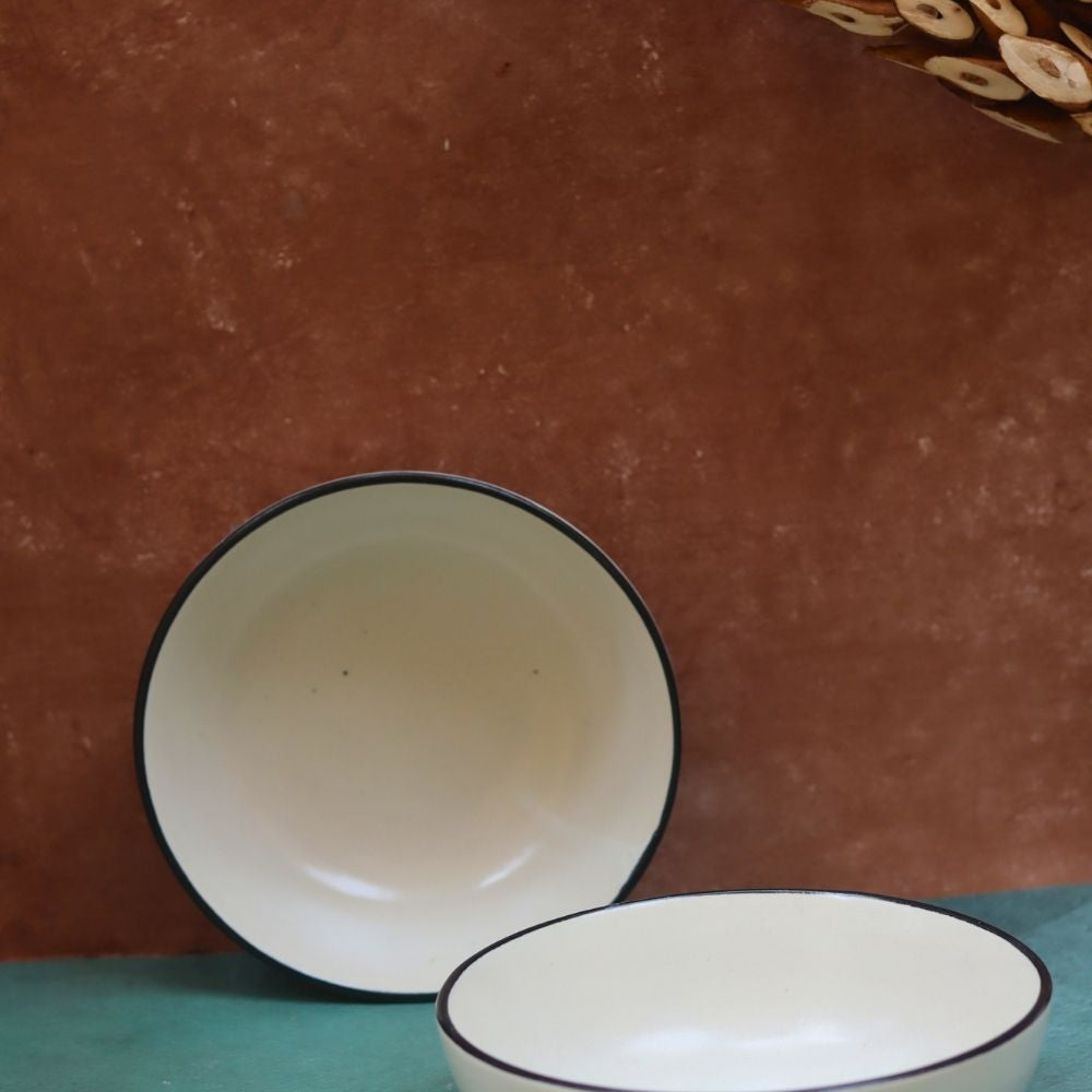 handmade Basic White Curry Bowl 