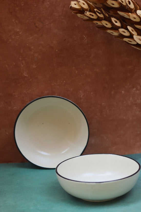 handmade Basic White Curry Bowl 