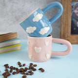 Cloud Nine & Pastel Pink Heart Mug