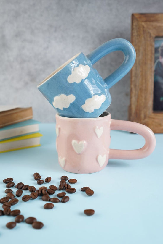 Cloud Nine & Pastel Pink Heart Mug