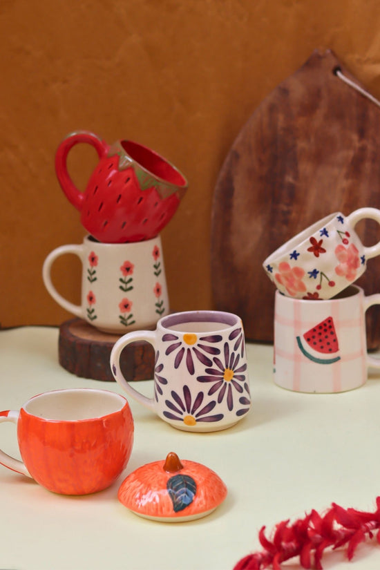 Set of 6 Chill & Fill Mugs Combo (for the price of 5) handmade in India