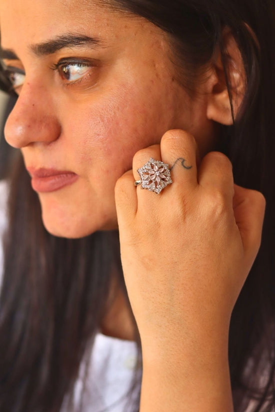Anti tarnish Pink Radiance Ring