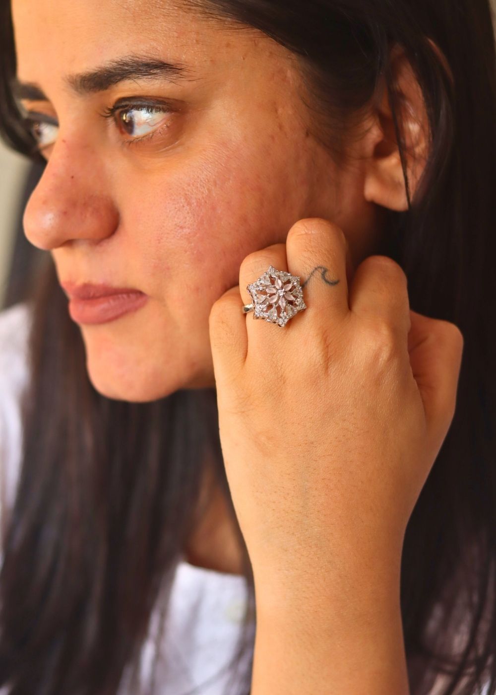 Anti tarnish Pink Radiance Ring