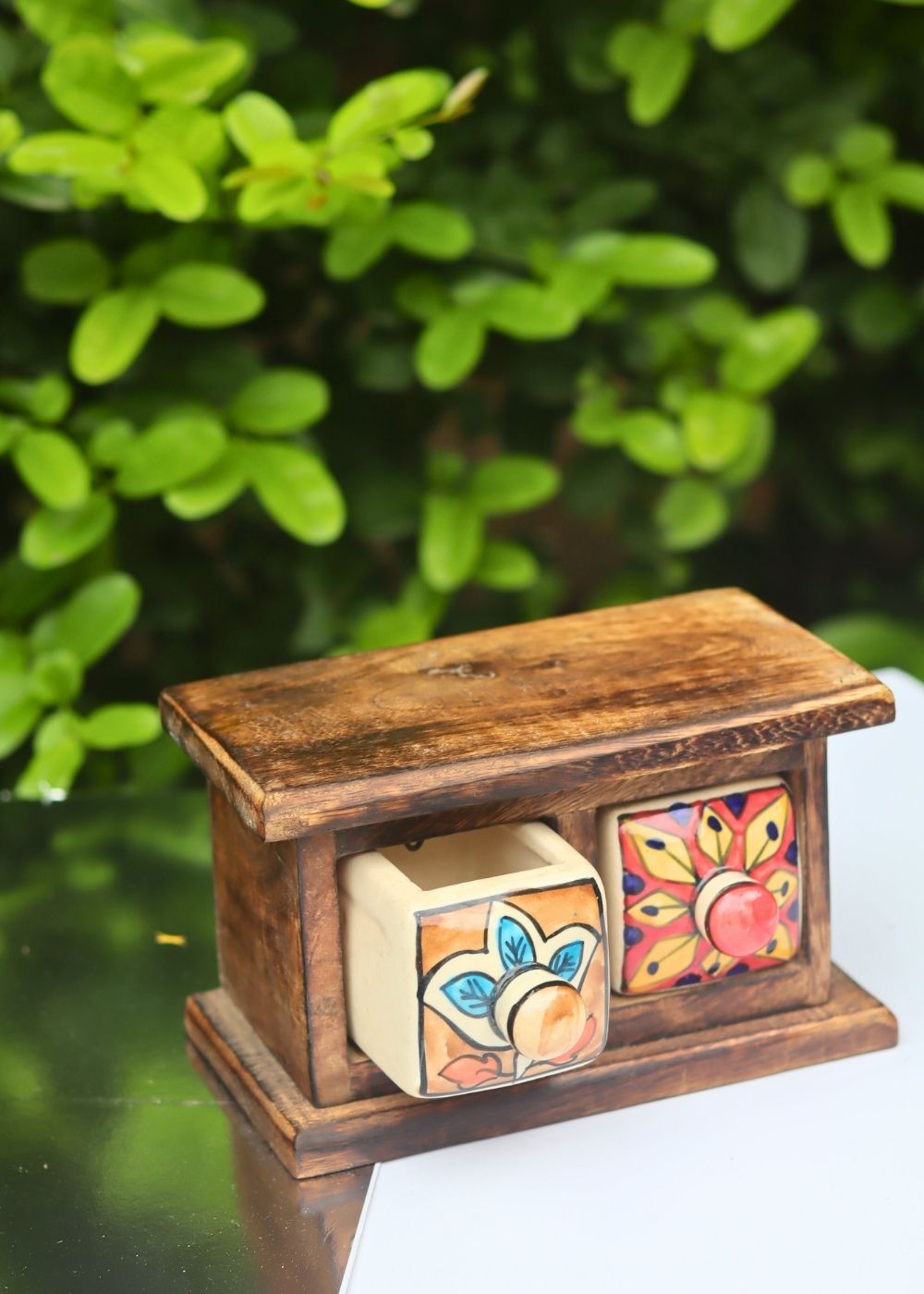 Wooden Decor Drawer – Rustic Vibes handmade in India