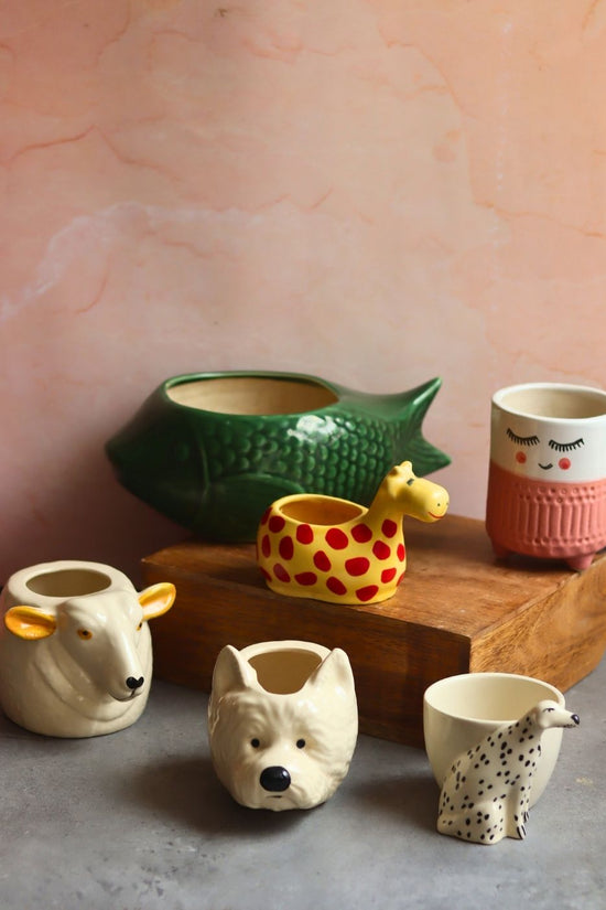 handmade Set of 6 Pinteresty Animals Planters (for the price of 5)