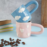 Cloud Nine & Pastel Pink Heart Mug