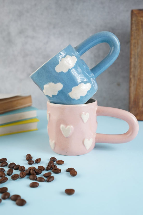 Cloud Nine & Pastel Pink Heart Mug
