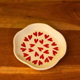 all heart handmade dessert plate made by ceramic 