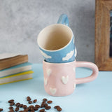 Cloud Nine & Pastel Pink Heart Mug