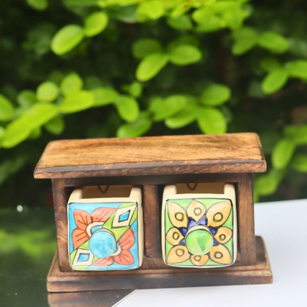 handmade Wooden Decor Drawer – Floral Bliss