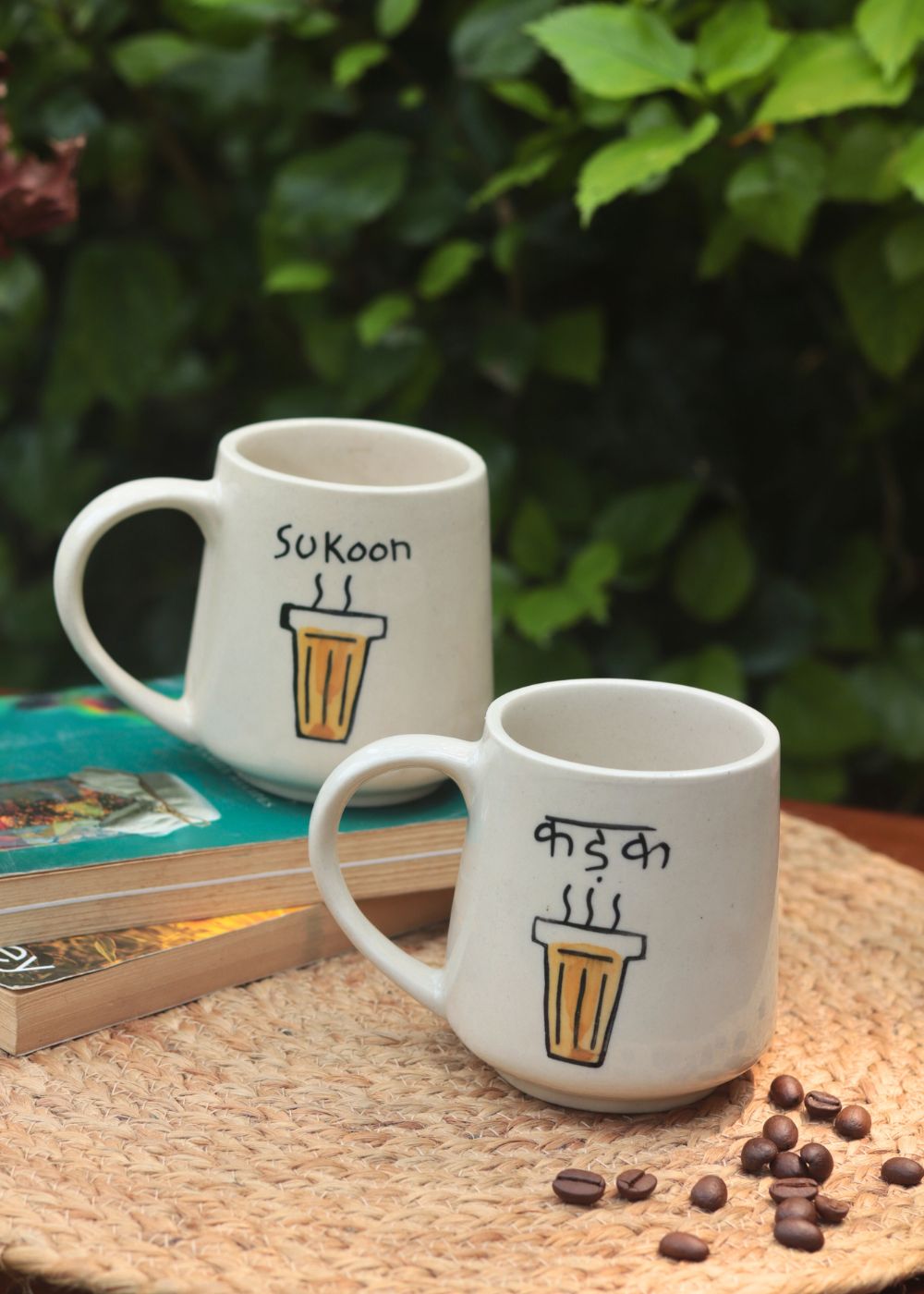 handmade Set of 2 - Kadak & Sukoon Mug - The Chai Lover Edit