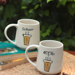 handmade Set of 2 - Kadak & Sukoon Mug - The Chai Lover Edit