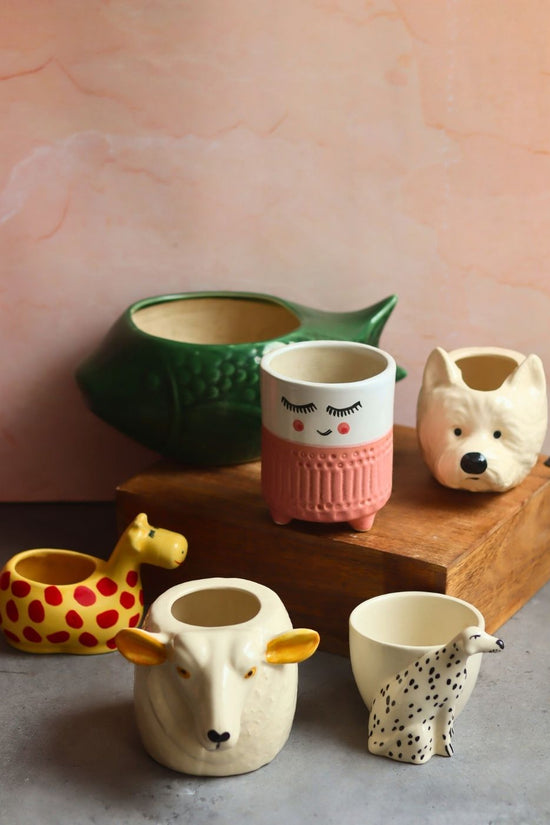 Set of 6 Pinteresty Animals Planters (for the price of 5) with premium quality material