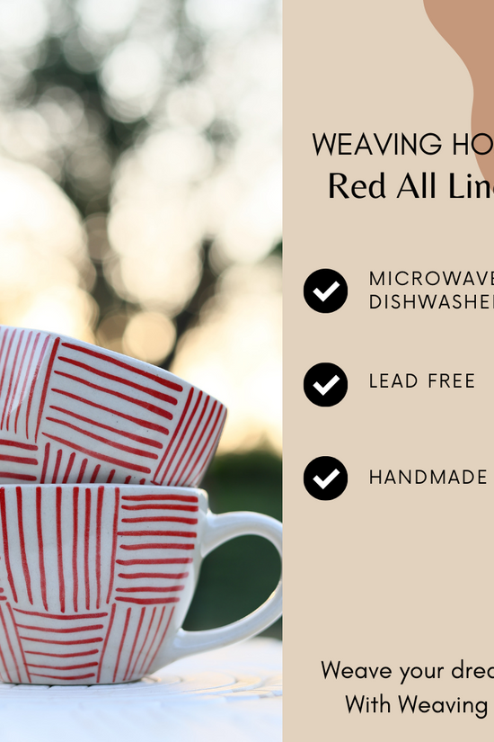 Red all lines mug specifications