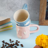 Cloud Nine & Pastel Pink Heart Mug