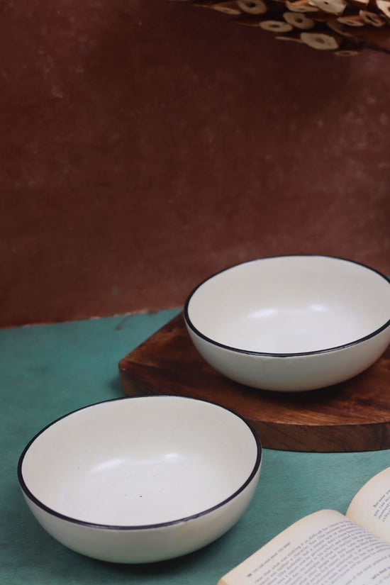 Basic White Curry Bowl  handmade in India