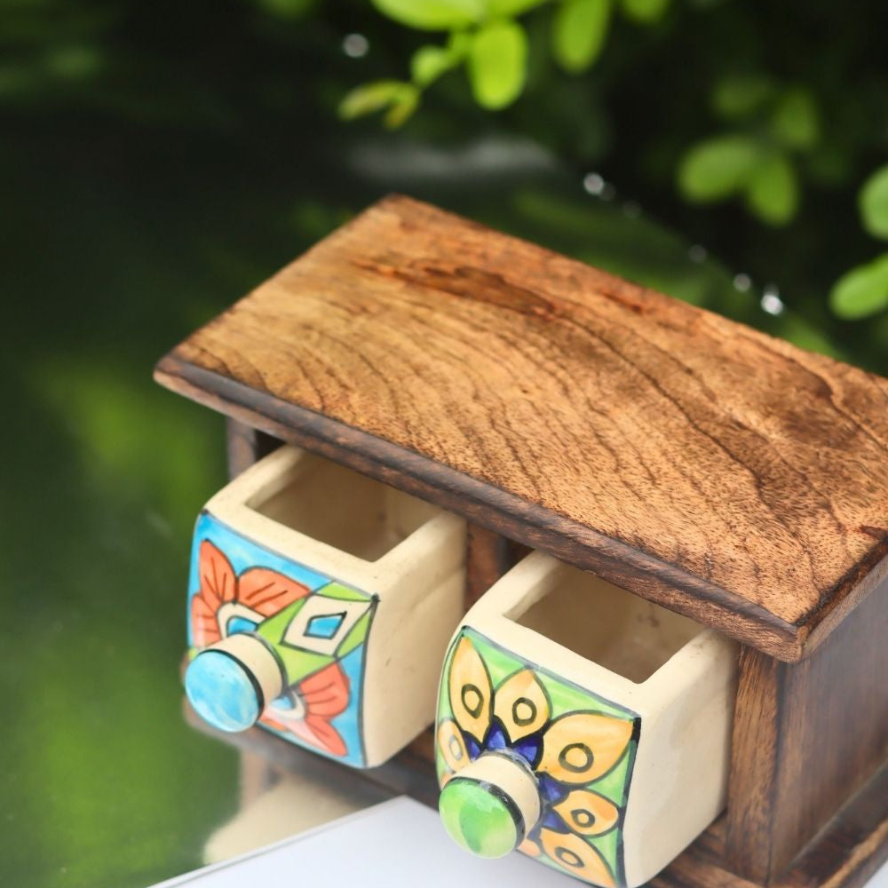Wooden Decor Drawer – Floral Bliss made by wooden