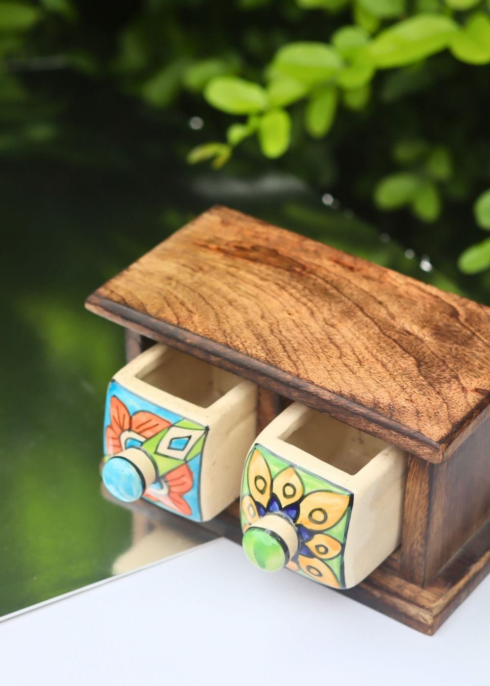 Wooden Decor Drawer – Floral Bliss made by wooden