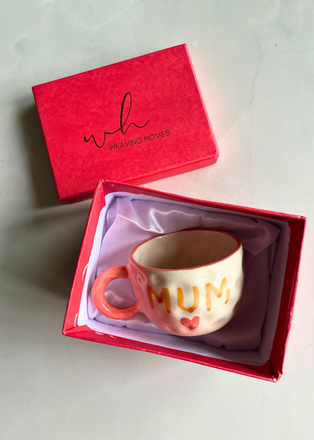 Handmade MUM Mug in a Gift Box