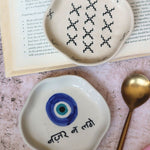 Crosses & Nazar Handmade Dessert Plate handmade in india