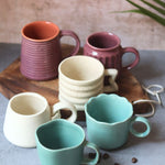 Set of 6 The Daily Brew Mugs (for the price of 5) handmade in india