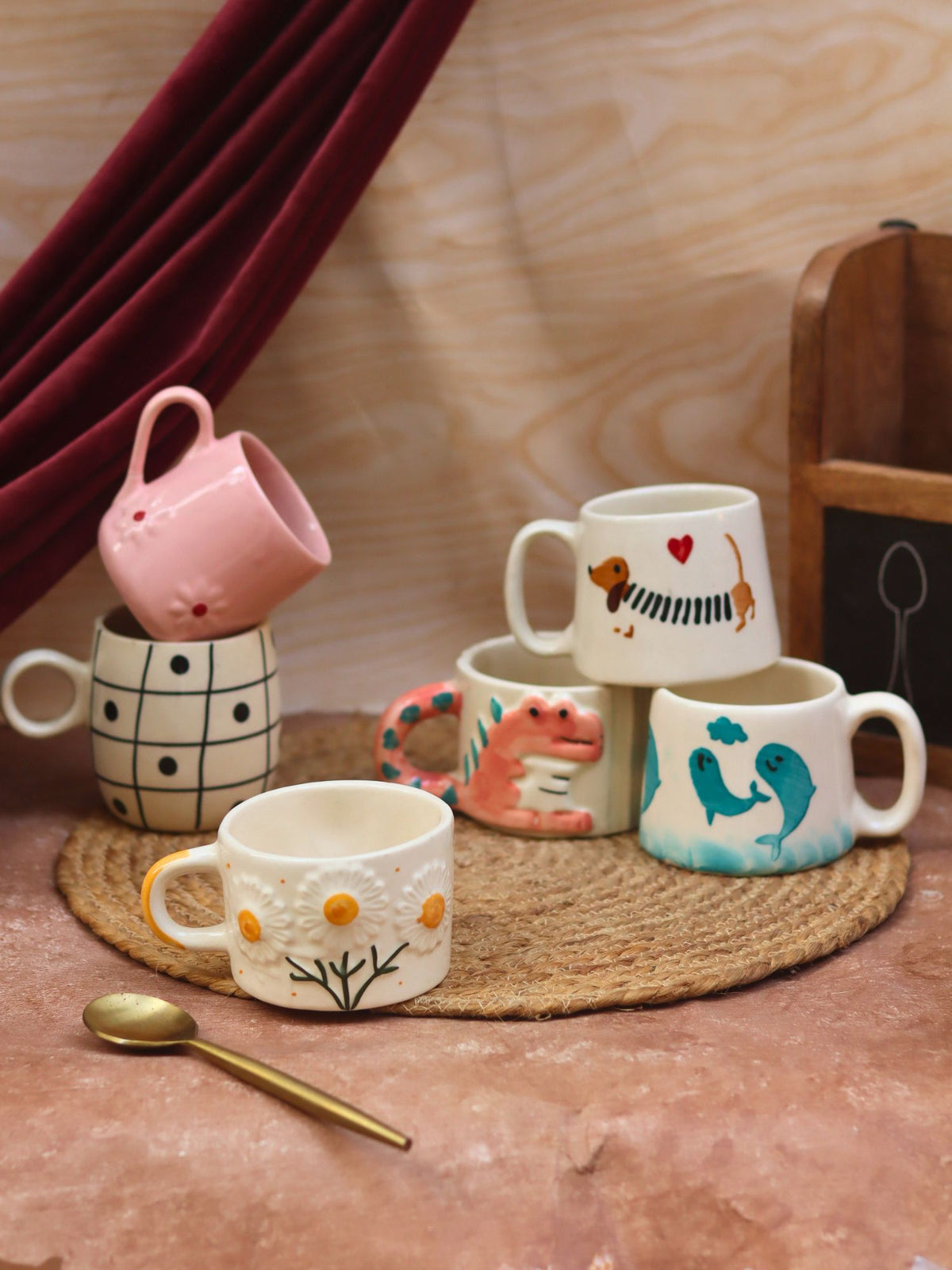 Set of 6 for the price of 5 (Hot Selling Mugs) handmade in India
