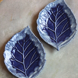 Shades of Blue Leaf Platters