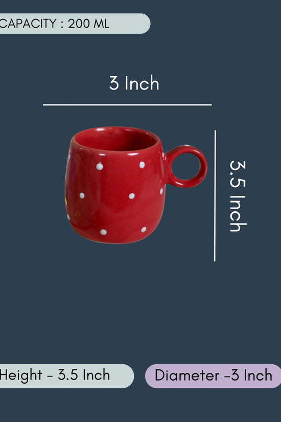 Christmas Cuddle Mug- Red Polka