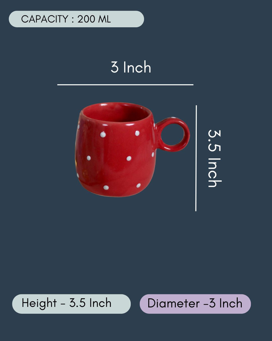 Christmas Cuddle Mug- Red Polka