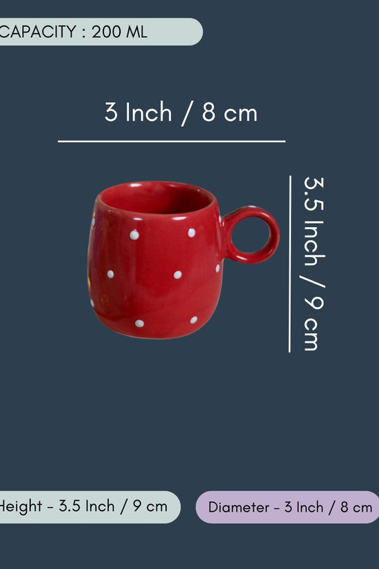 Christmas Cuddle Mug- Red Polka