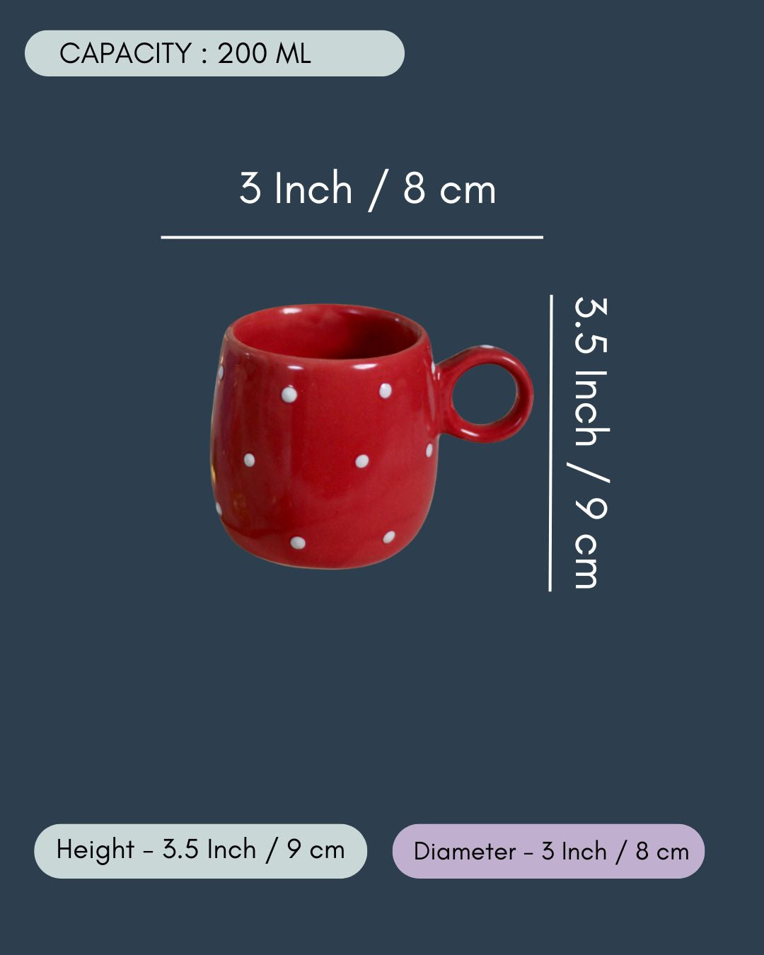 Christmas Cuddle Mug- Red Polka