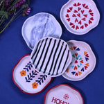 Set of 6 Chic Dessert Plates (for the price of 5) handmade in india