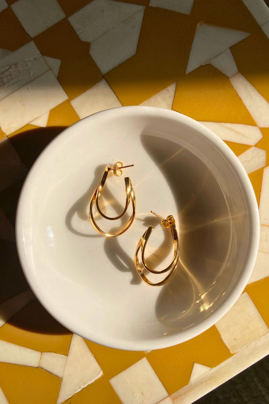 Anti tarnish Curvy Hoop Earrings